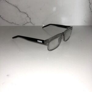 Puma PJ0046CC Clear Grey Black Rectangular Eyeglasses - Frames Only - 51-14-130